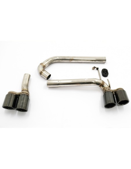 Doppi sistemi di scarico Twin Black Muffler Tips per BMW Serie 3 F30 F31 (11-18) M3 M Sport Design.