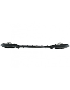 Paraurti posteriore Valance diffusore con Chrome per BMW Serie 3 G G28 Berlina G21 Touring (18-up) M340i M Look in nero. 2