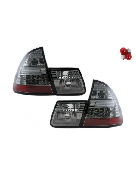 Fanali posteriori a LED per BMW Serie 3 E46 Touring (1999-05) in Fumo.