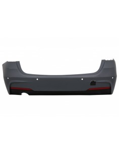 Paraurti posteriore M-Technik Design con diffusore Valance Spoiler nero piano e doppia uscita sinistra per BMW 3 Serie F31 11+. 2