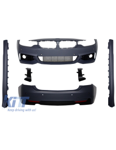 Kit completo per BMW Serie 4 F32 F33 (13-19) in design M4 per Coupé e Cabrio con scarico M-Power nero