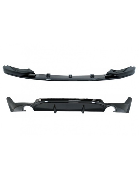 Paraurti anteriore BMW 4 serie F32 F33 F36 Coupé Cabrio Grand Coupe (13-19) w/ laterali gonne estensioni labbro
