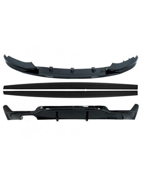 Paraurti anteriore BMW 4 serie F32 F33 F36 Coupé Cabrio Grand Coupe (13-19) w/ laterali gonne estensioni labbro