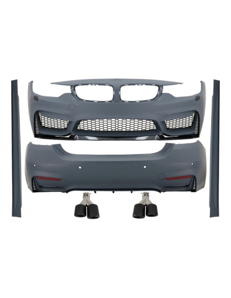 Kit completo BMW 4 serie F32 F33 Coupé Cabrio (13-19) w/ Dual Twin scarico suggerimenti Carbon Fiber M4 Design