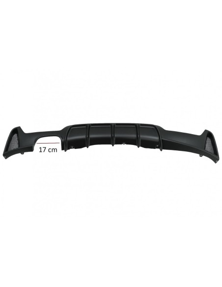 Paraurti posteriore diffusore per BMW 4 serie F32 F33 F36 (13-19) Coupé Cabrio M Design sinistra doppia uscita nero