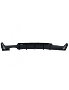 Paraurti posteriore diffusore per BMW 4 serie F32 F33 F36 (13-19) Coupé Cabrio M Design sinistra doppia uscita Piano nero