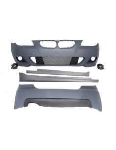 Kit per BMW Serie 5 E60 (2003-2010) in design M-Technik con fendinebbia, gonne laterali e senza PDC