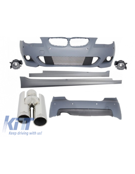 Kit M-Technik per BMW E60 (5 serie) (03-10) w/ ACS-look silenziatore di scarico