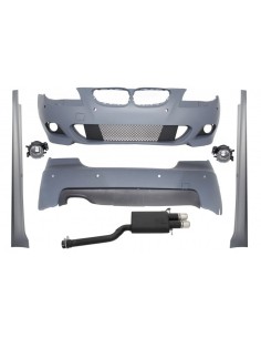 Punte gemellate del silenziatore di sport del corredo w/sistema di scarico per BMW E60 5 serie (03-07) M-Technik Design PDC 24mm
