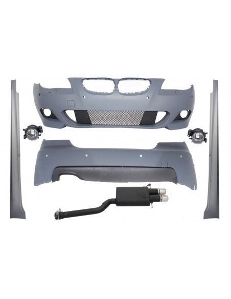 Punte gemellate del silenziatore di sport del corredo w/sistema di scarico per BMW E60 5 serie (03-07) M-Technik Design PDC 24mm