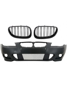 Paraurti anteriore w/ griglia centrale nero lucido per BMW 5 serie E60 E61 (03-07) M-Technik Design