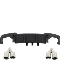 Doppio diffusore dell'aria dello sbocco per la serie di BMW F10 5 (11-17) w/silenziatore di scarico punta cromo di M-Power