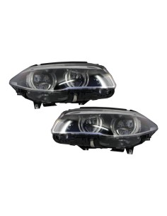Fari Full LED per BMW Serie 5 F10 F11 (11-13) Occhi d'Angelo
