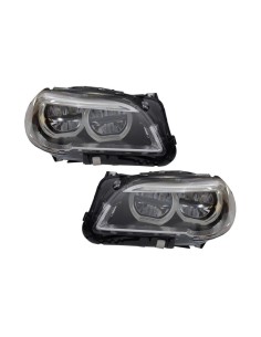 Fari Full LED per BMW Serie 5 F10 F11 (11-13) Occhi d'Angelo 2