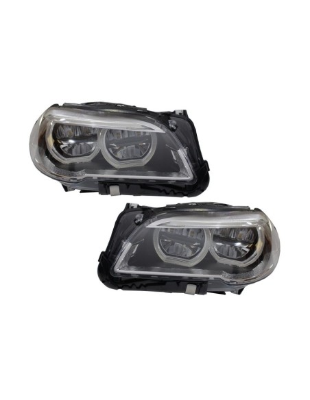 Fari Full LED per BMW Serie 5 F10 F11 (11-13) Occhi d'Angelo