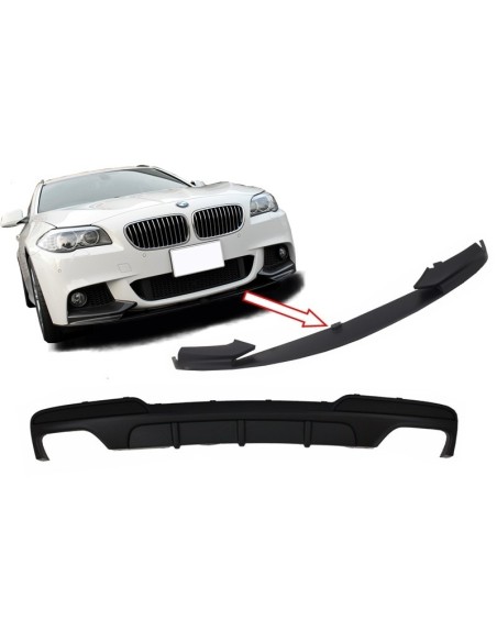 Doppio pacchetto del paraurti anteriore del diffusore w/per BMW F10 F11 5 serie (11-17)