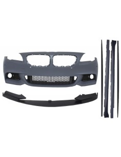 Paraurti anteriore per la serie di BMW F10 F11 5 (11-17) w/labbro di estensione e gonne laterali