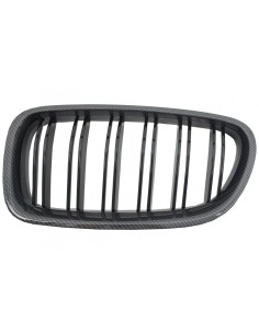 Centrale Griglie Rene Carbonio per BMW 5 Serie F10 F11 (10-up) Doppio Piano Nero Stripe M Design 2