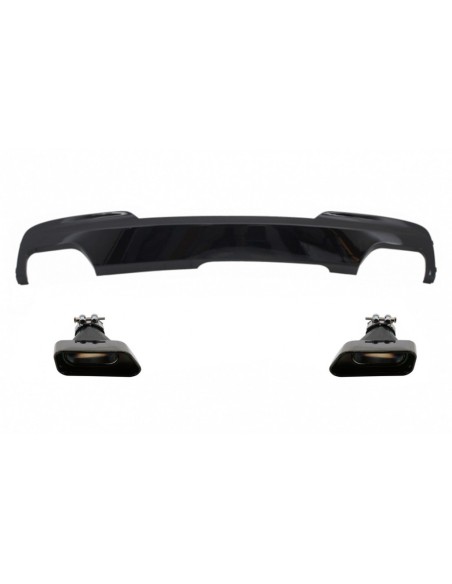 Diffusore dell'aria dello sbocco edizione nera brillante w/silenziatore di scarico capovolge il quadrato BMW