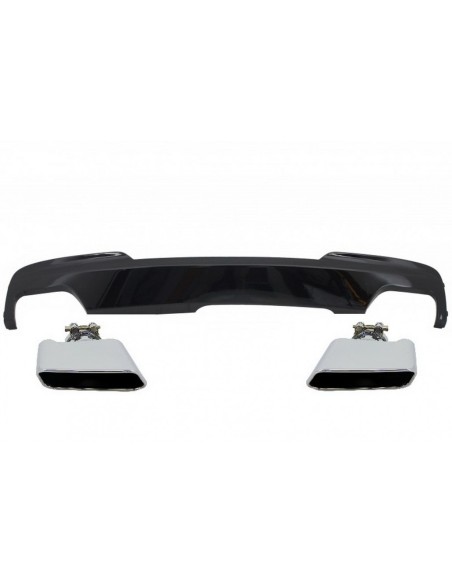 Diffusore dell'aria dello sbocco edizione nera brillante w/capovolge il quadrato BMW F10 F11 11-17 di sport M-Teck 550i V8 LCI