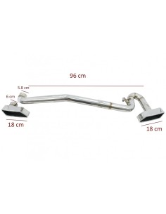 Sistema di scarico per BMW 5 serie F10 (11-17) w/ Piazza M550i M Look 2