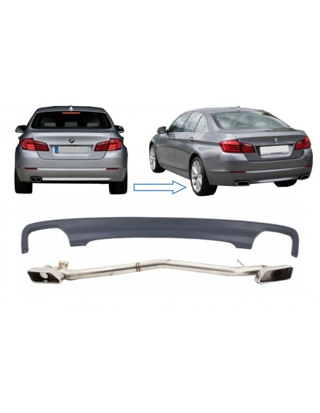 Il doppio diffusore d'aria dello sbocco BMW 5 serie F10 (11-17) M 550i progetta w/sistema di scarico per