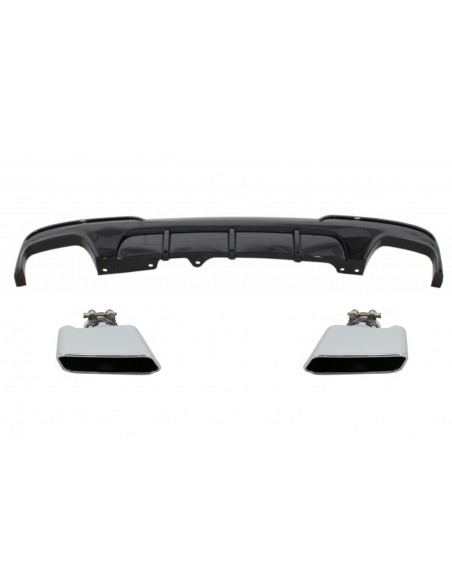 Doppio diffusore dell'aria dello sbocco per BMW 5 serie F10 F11 (11-17) w/punte del silenziatore di scarico