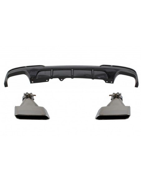Doppio diffusore dell'aria dello sbocco per BMW 5 serie F10 F11 (11-17) w/punte del silenziatore di scarico