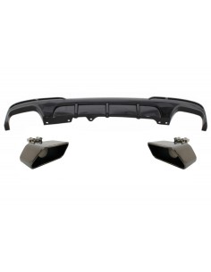 Doppio diffusore dell'aria dello sbocco per BMW 5 serie F10 F11 (11-17) w/punte del silenziatore di scarico