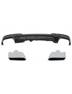 Doppio diffusore dell'aria dello sbocco per BMW 5 serie F10 F11 (11-17) w/punte del silenziatore di scarico