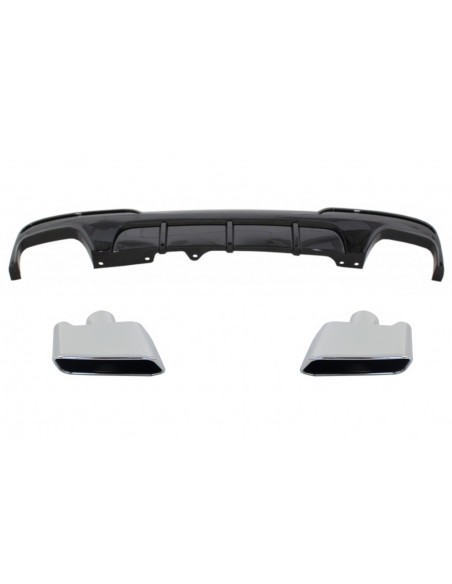 Doppio diffusore dell'aria dello sbocco per BMW 5 serie F10 F11 (11-17) w/punte del silenziatore di scarico