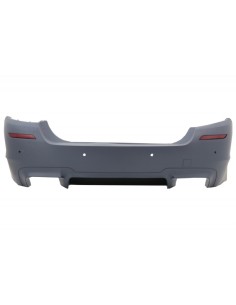 Paraurti posteriore per BMW 5 Serie F10 (11-17) w/ Laterali Gonne e Dual Twin scarico Suggerimenti Fibra di carbonio M5 Design 2