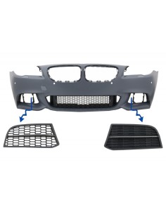 paraurti anteriore per BMW 5 serie F10 F11 Sedan Touring (11-17) Griglie Sport M550 Design 2