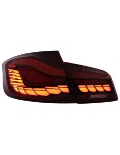 OLED fanali posteriori per BMW 5 serie F10 (11-17) rosso chiaro w/ luce di svolta sequenziale 2
