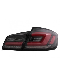 Full Bar LED luci posteriori per BMW 5 serie F10 (11-17) Linea nera dinamico segnale di svolta sequenziale 2