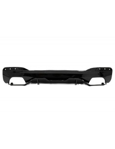 Paraurti posteriore diffusore w/ scarico per BMW 5 serie G30 G31 Limousine Touring (17-up) Nero 2