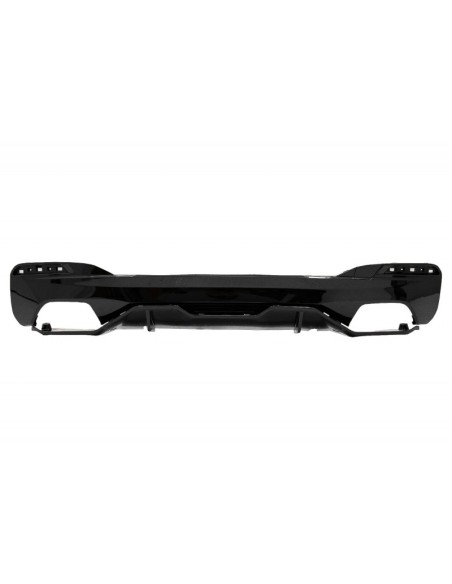 Paraurti posteriore diffusore w/ scarico per BMW 5 serie G30 G31 Limousine Touring (17-up) Nero