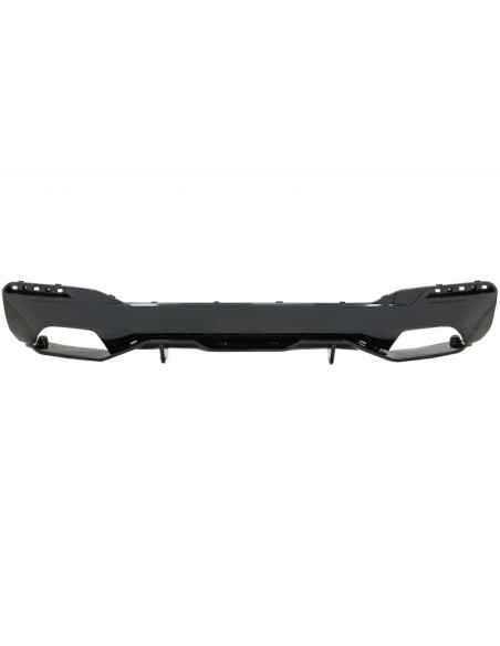 Paraurti posteriore diffusore w/ scarico per BMW 5 serie G30 G31 Limousine Touring (17-up) Nero