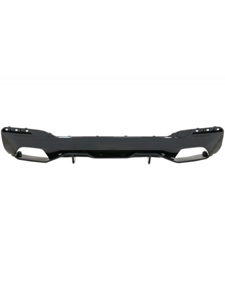 Paraurti posteriore diffusore w/ scarico nero e bagagliaio Boot Spoiler per BMW 5 Serie G30 Limousine (17-up)