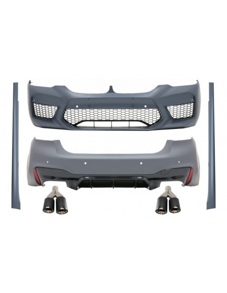 Kit per BMW 5 serie G30 (17-up) M5 Design w/ Dual Twin scarico fibra di carbonio opaco