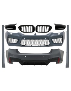 Kit completo con coperture degli specchietti e griglie nere per BMW Serie 5 G30 (17-19) in design M5