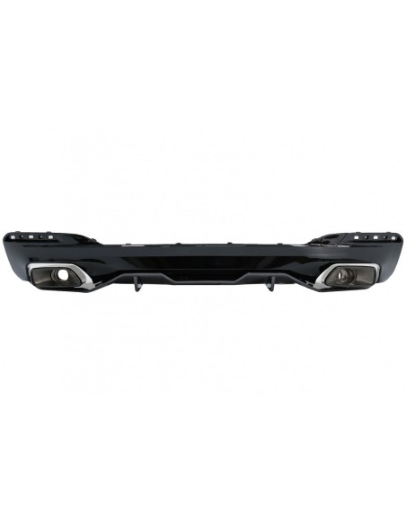 Paraurti posteriore Valance diffusore w/ scarico suggerimenti per BMW 5 serie G30 G38 (16-19) 540 Carbon Look