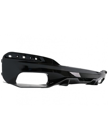 Paraurti posteriore Valance diffusore w/ scarico suggerimenti per BMW 5 serie G30 G38 (16-19) 540 Carbon Look