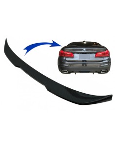 Trunk Boot Spoiler per BMW Serie 5 G30 (17-Up) Carbon Look