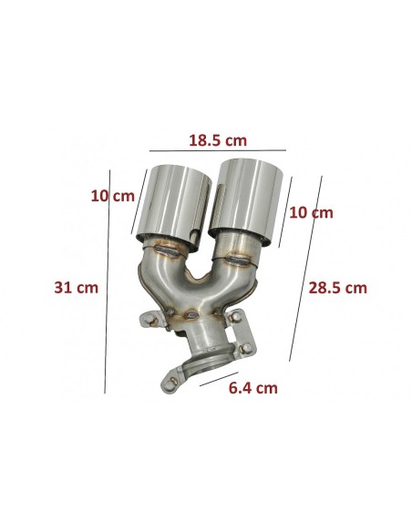 Silenziatore di scarico Suggerimenti per BMW 5 Serie G30 G31 G38 6 Serie G32 (16-) 540i Design Chrome