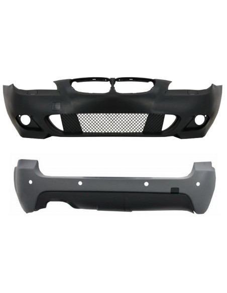 Paraurti anteriore w/out Fendinebbia e paraurti posteriore w/ PDC 28mm per BMW 5 Serie E61 Touring 03-07 M-Technik Design