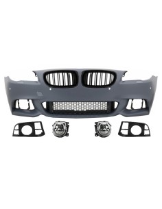 Paraurti anteriore w/ Griglie renali per BMW 5 Serie F10 F11 LCI (15-up) M-Technik Design w/ LED Fendinebbia