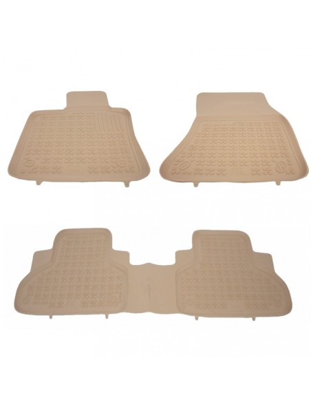 Tappetino in gomma beige per BMW X5 F15 13- X6 F16 14-