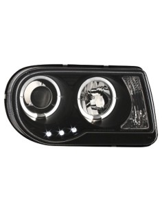 Fari per CHRYSLER 300C 04-08 Angel Eyes 2 Halo Cerchi Nero 2