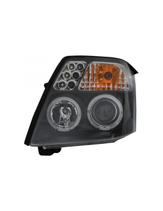Fari per CITROEN C2 (JM) (03-09) Angel Eyes 2 Halo Rims Nero 2